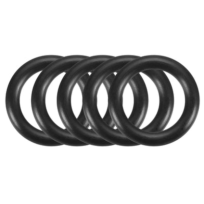Harfington Nitrile Rubber O-Rings Metric Buna-N Sealing Gasket, Black 30Pcs
