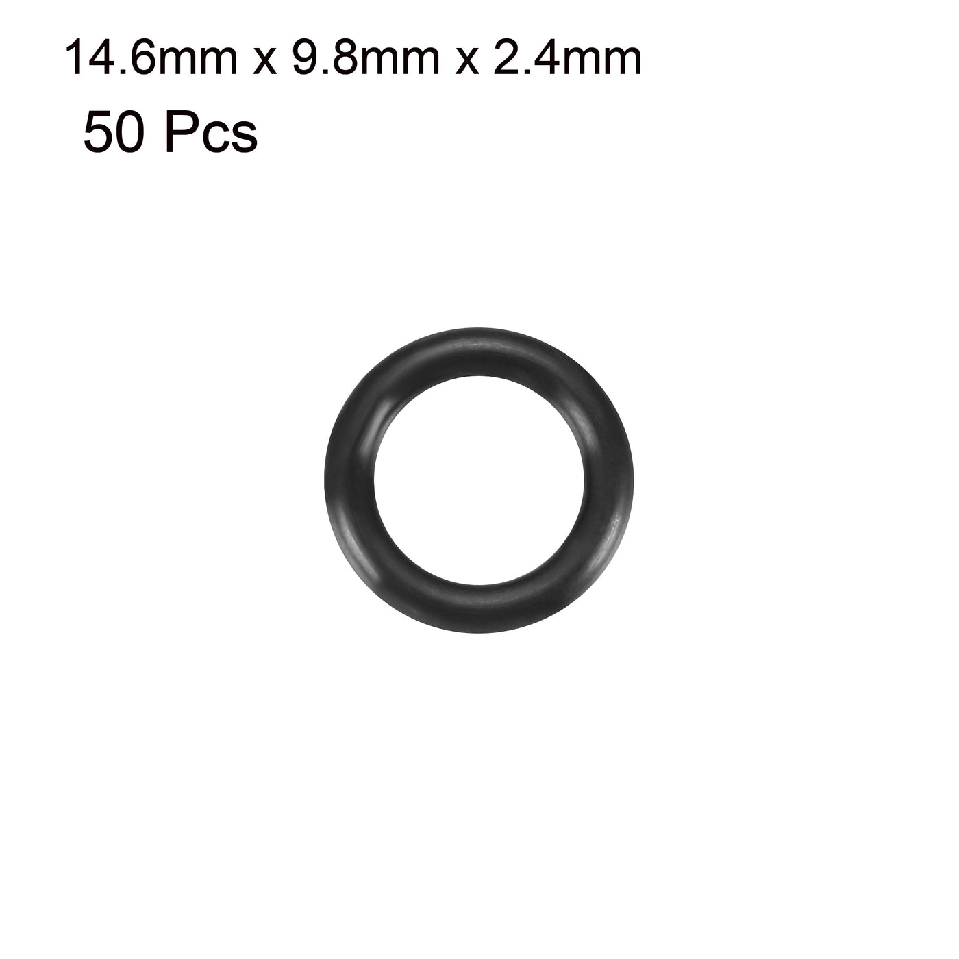 Harfington Nitrile Rubber O-Rings, Metric Buna-N Sealing Gasket Black 50Pcs
