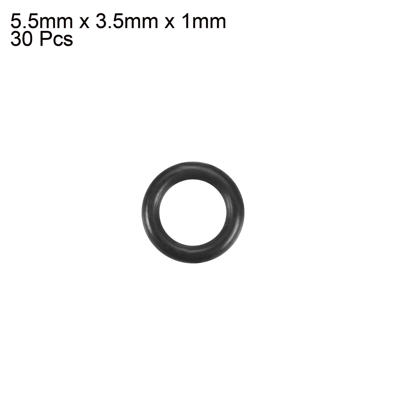 Harfington Nitrile Rubber O-Rings Metric Buna-N Sealing Gasket, Black 30Pcs