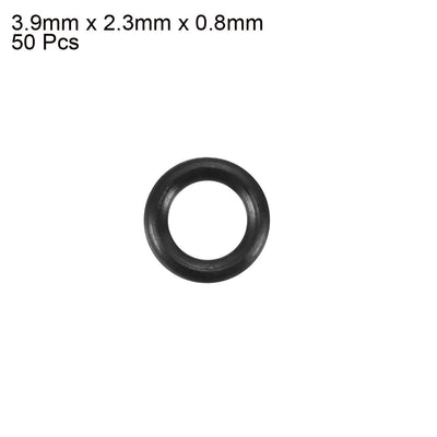 Harfington Nitrile Rubber O-Rings, Metric Buna-N Sealing Gasket Black 50Pcs
