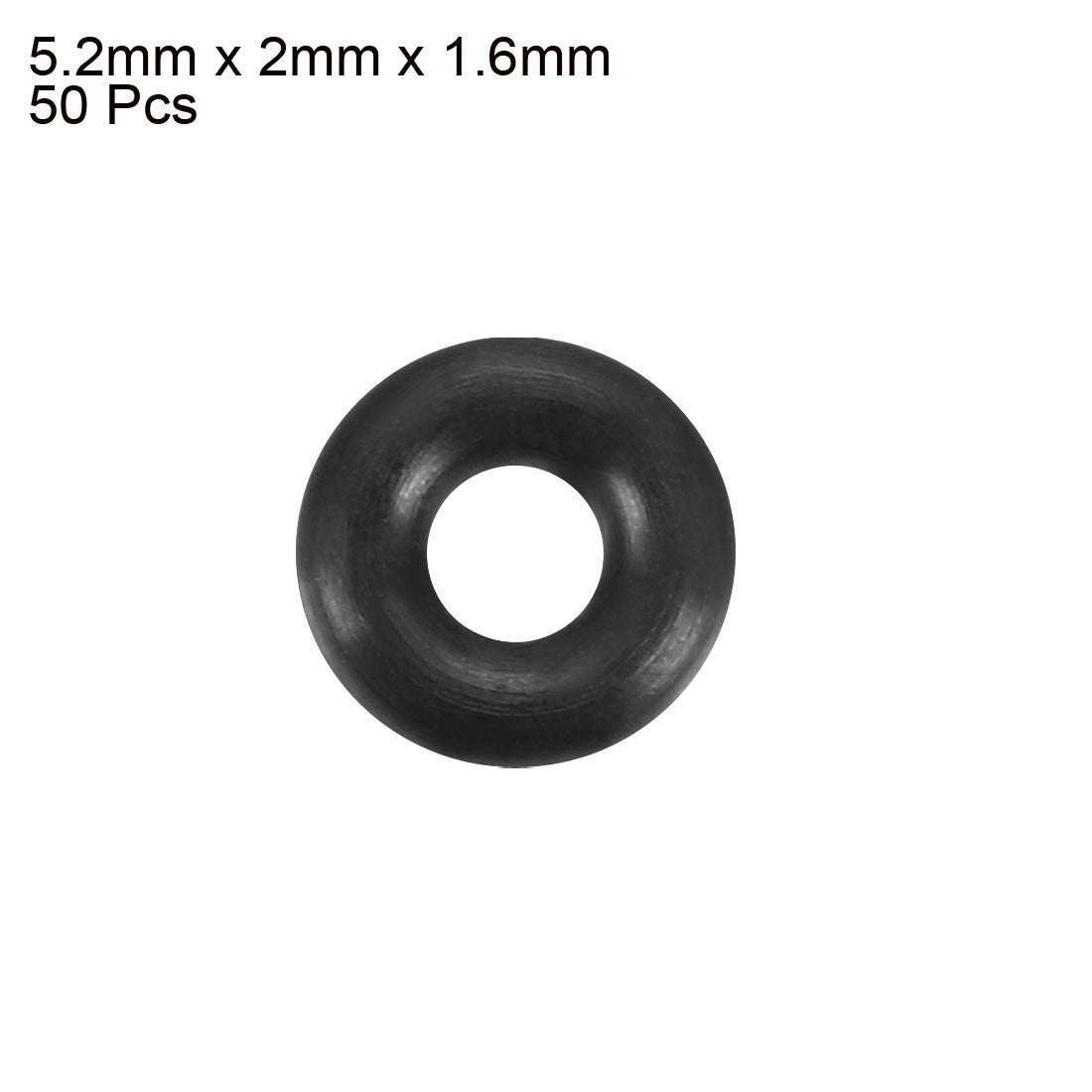 Harfington Nitrile Rubber O-Rings, Metric Buna-N Sealing Gasket Black 50Pcs