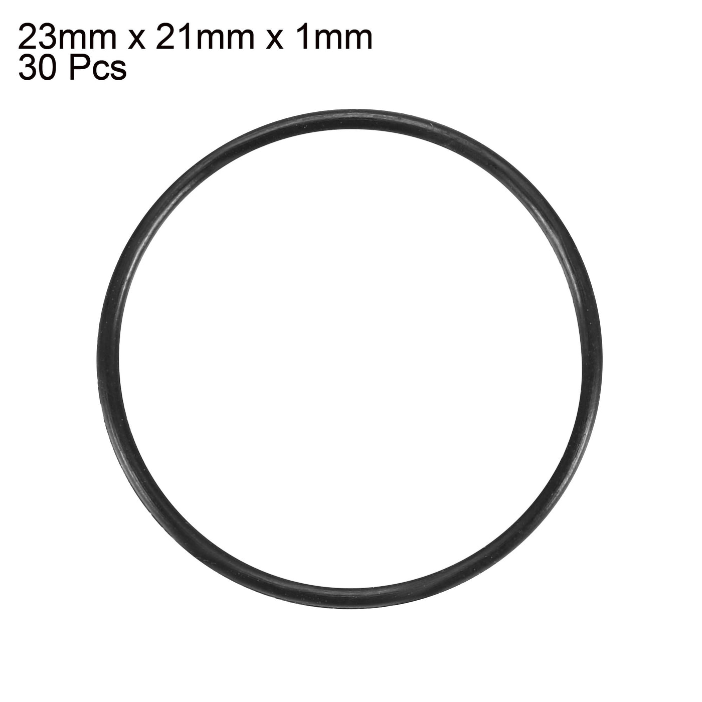 Harfington Nitrile Rubber O-Rings Metric Buna-N Sealing Gasket, Black 30Pcs