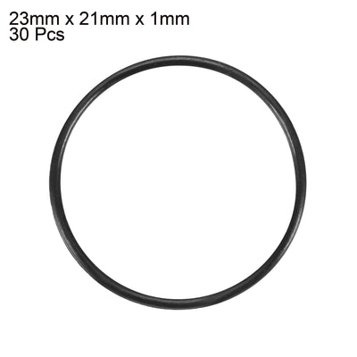 Harfington Nitrile Rubber O-Rings Metric Buna-N Sealing Gasket, Black 30Pcs
