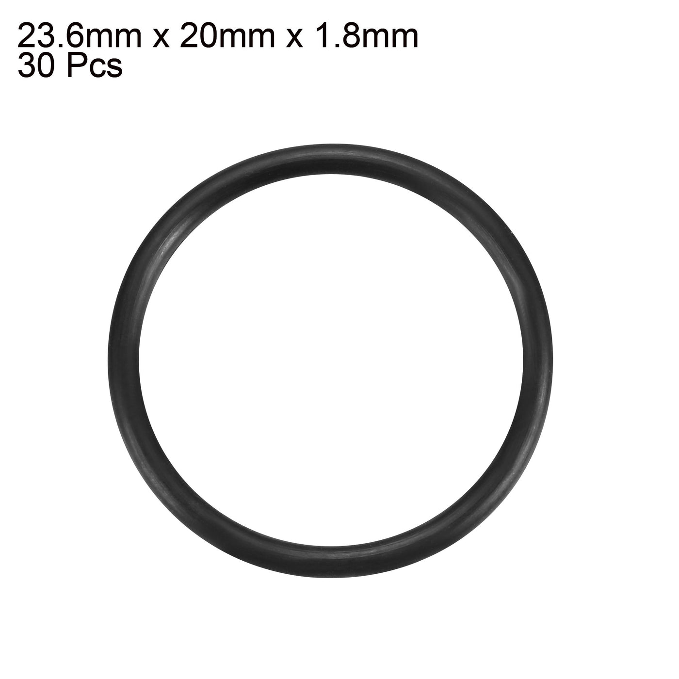Harfington Nitrile Rubber O-Rings Metric Buna-N Sealing Gasket, Black 30Pcs