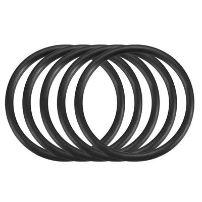Harfington Nitrile Rubber O-Rings Metric Buna-N Sealing Gasket, Black 30Pcs