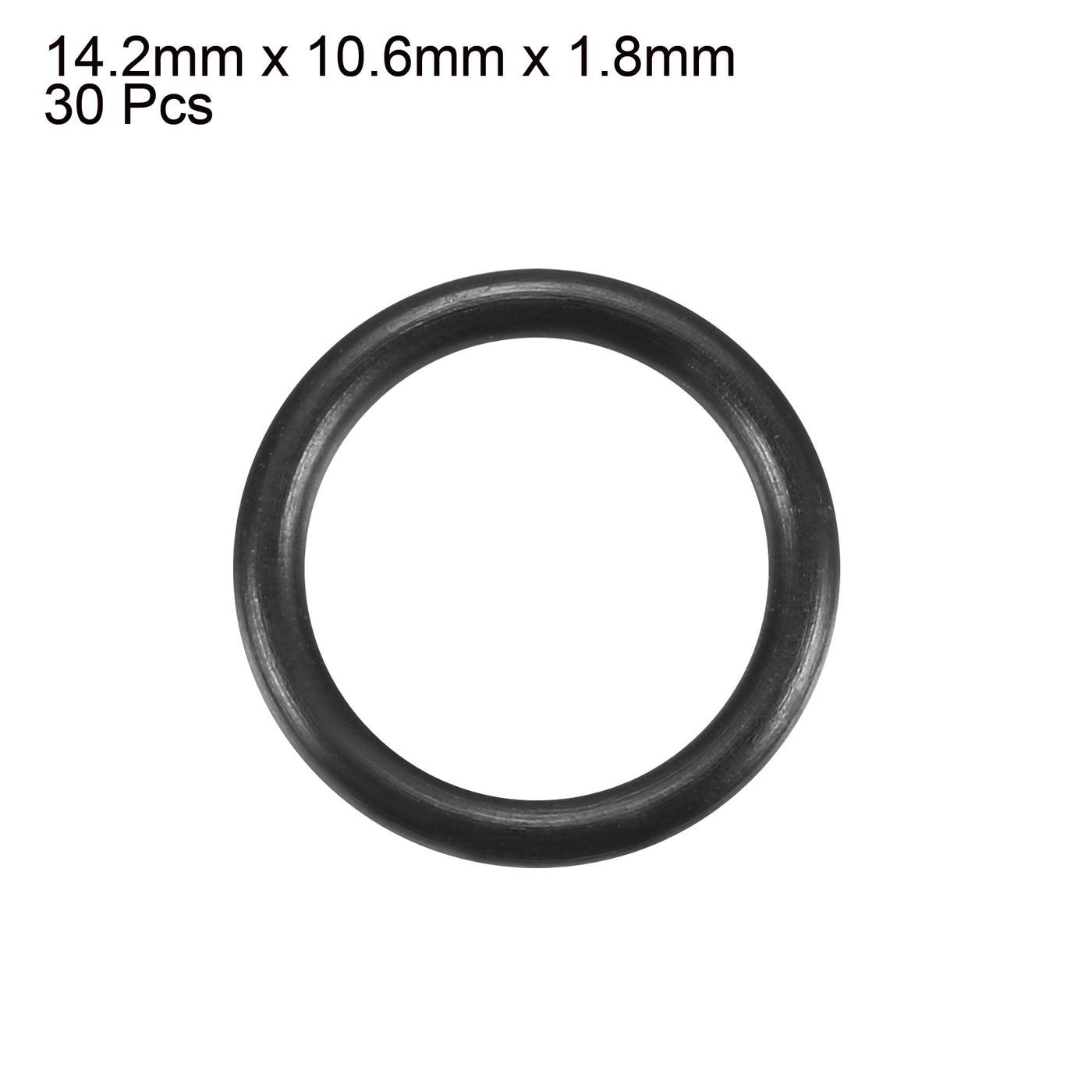 Harfington Nitrile Rubber O-Rings Metric Buna-N Sealing Gasket, Black 30Pcs