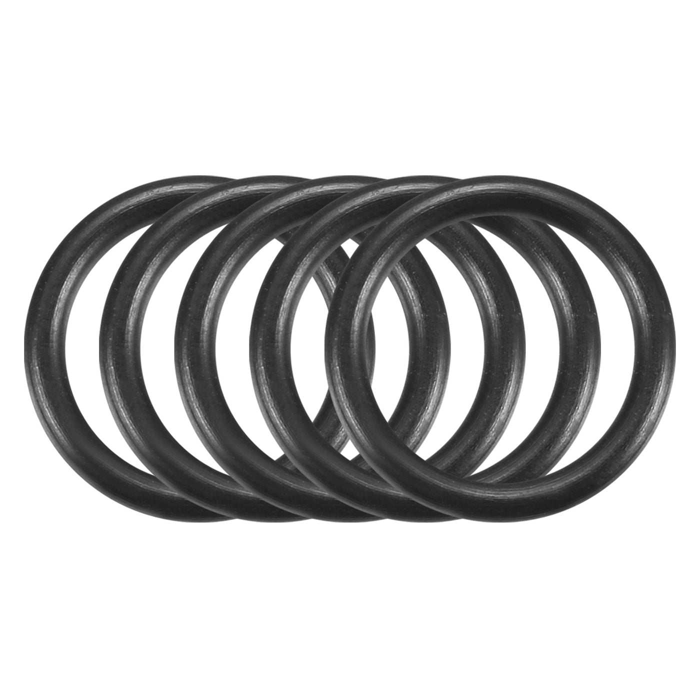 Harfington Nitrile Rubber O-Rings Metric Buna-N Sealing Gasket, Black 30Pcs