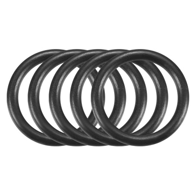 Harfington Nitrile Rubber O-Rings Metric Buna-N Sealing Gasket, Black 30Pcs