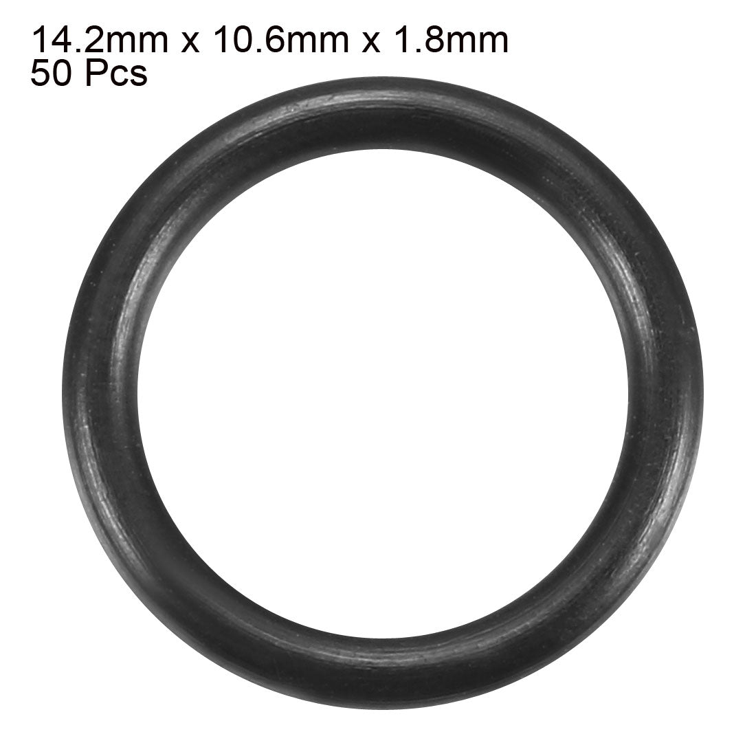 Harfington Nitrile Rubber O-Rings, Metric Buna-N Sealing Gasket Black 50Pcs