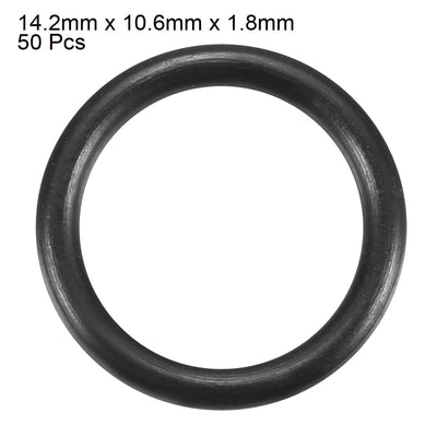 Harfington Nitrile Rubber O-Rings, Metric Buna-N Sealing Gasket Black 50Pcs