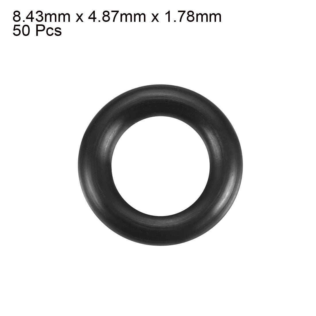 Harfington Nitrile Rubber O-Rings, Metric Buna-N Sealing Gasket Black 50Pcs