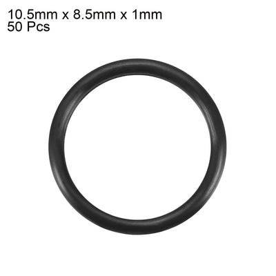 Harfington Nitrile Rubber O-Rings, Metric Buna-N Sealing Gasket Black 50Pcs