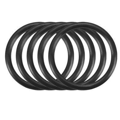 Harfington Nitrile Rubber O-Rings, Metric Buna-N Sealing Gasket Black 50Pcs