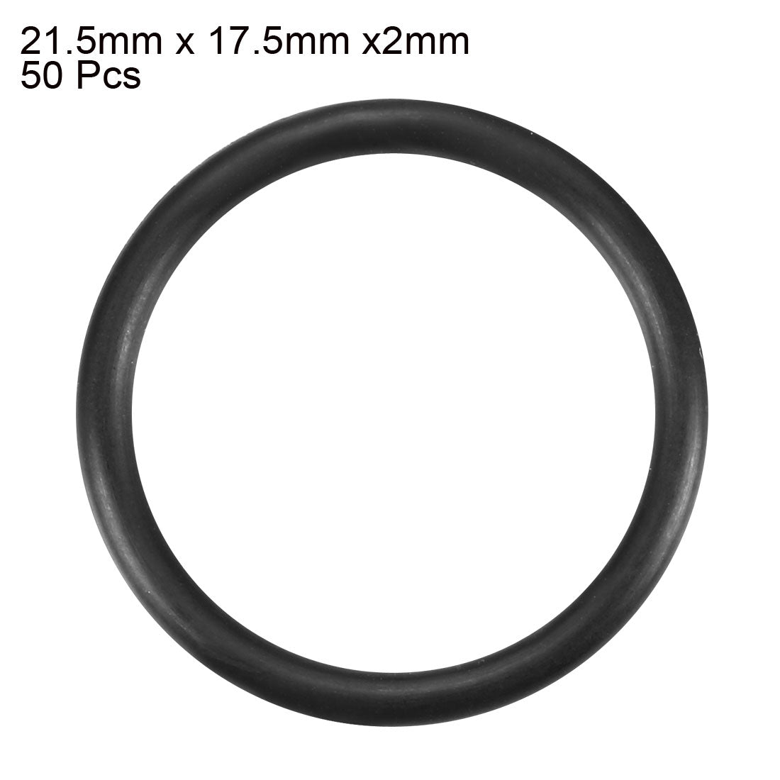 Harfington Nitrile Rubber O-Rings, Metric Buna-N Sealing Gasket Black 50Pcs