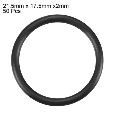 Harfington Nitrile Rubber O-Rings, Metric Buna-N Sealing Gasket Black 50Pcs