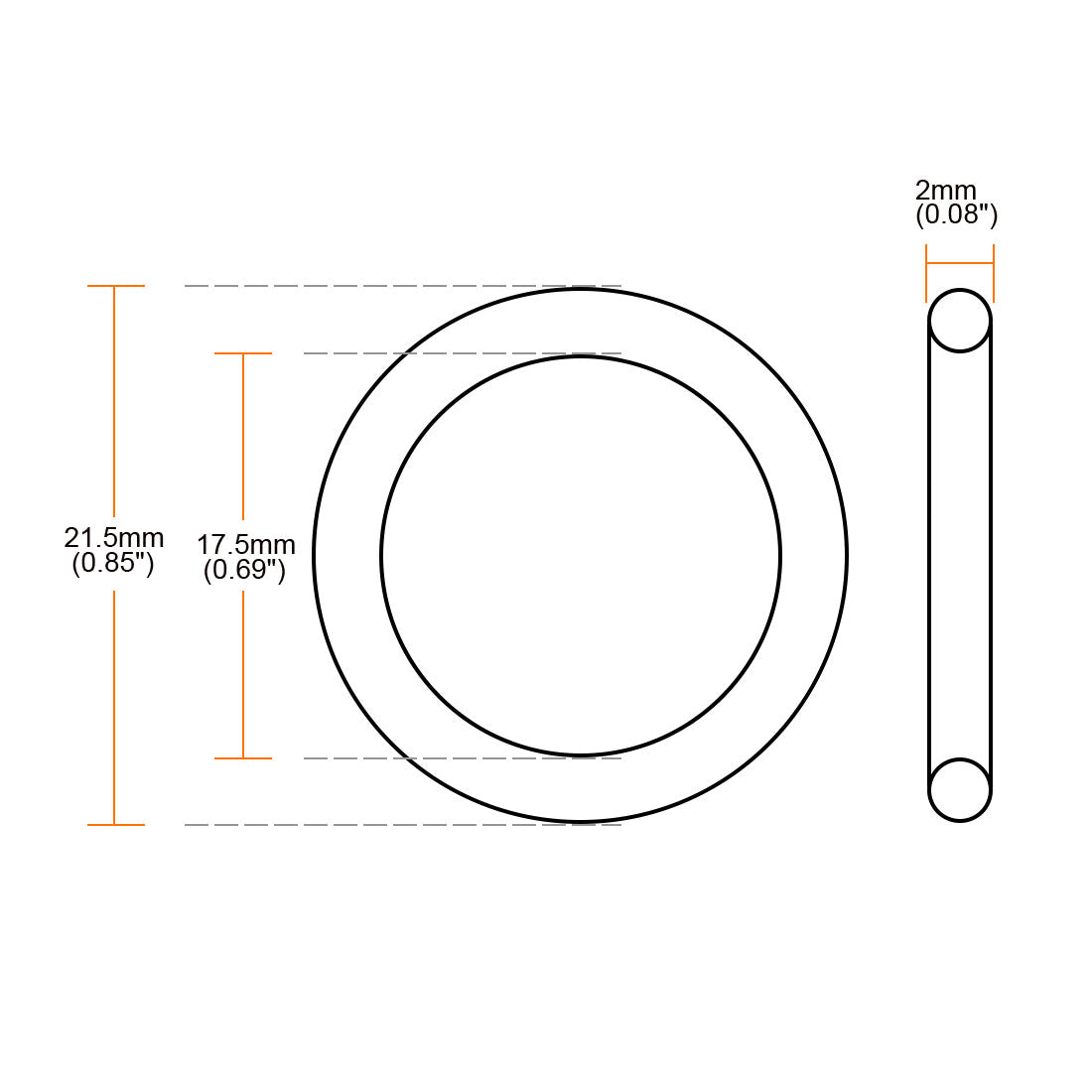 Harfington Nitrile Rubber O-Rings, Metric Buna-N Sealing Gasket Black 50Pcs