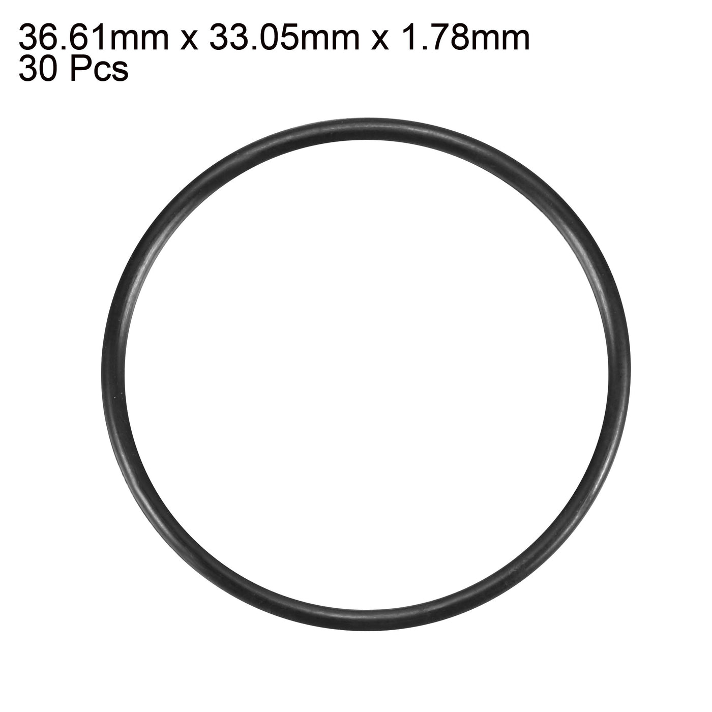Harfington Nitrile Rubber O-Rings, Metric Buna-N Sealing Gasket, Black, Pack of 30