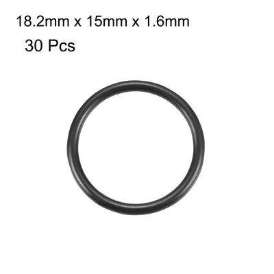 Harfington Nitrile Rubber O-Rings, Metric Buna-N Sealing Gasket, Black, Pack of 30