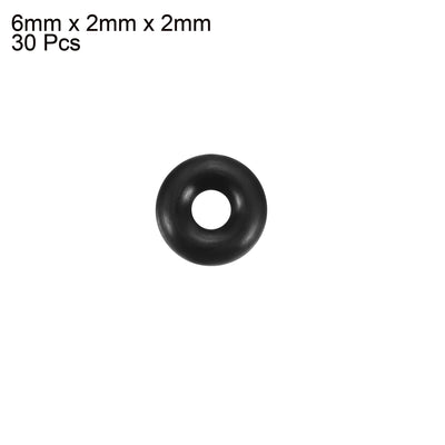 Harfington Nitrile Rubber O-Rings, Metric Buna-N Sealing Gasket, Black, Pack of 30