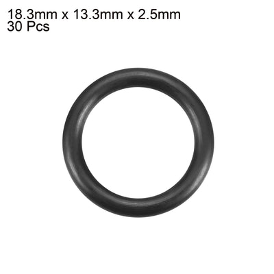 Harfington Nitrile Rubber O-Rings, Metric Buna-N Sealing Gasket, Black, Pack of 30