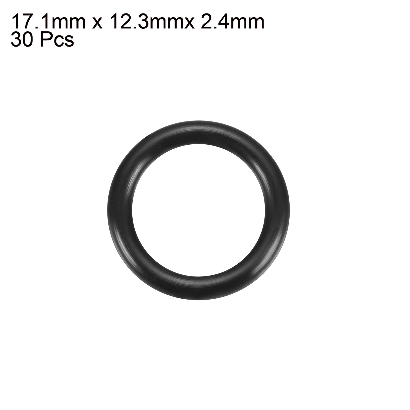 Harfington Nitrile Rubber O-Rings, Metric Buna-N Sealing Gasket, Black, Pack of 30