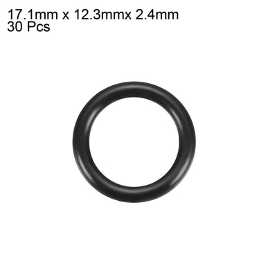 Harfington Nitrile Rubber O-Rings, Metric Buna-N Sealing Gasket, Black, Pack of 30