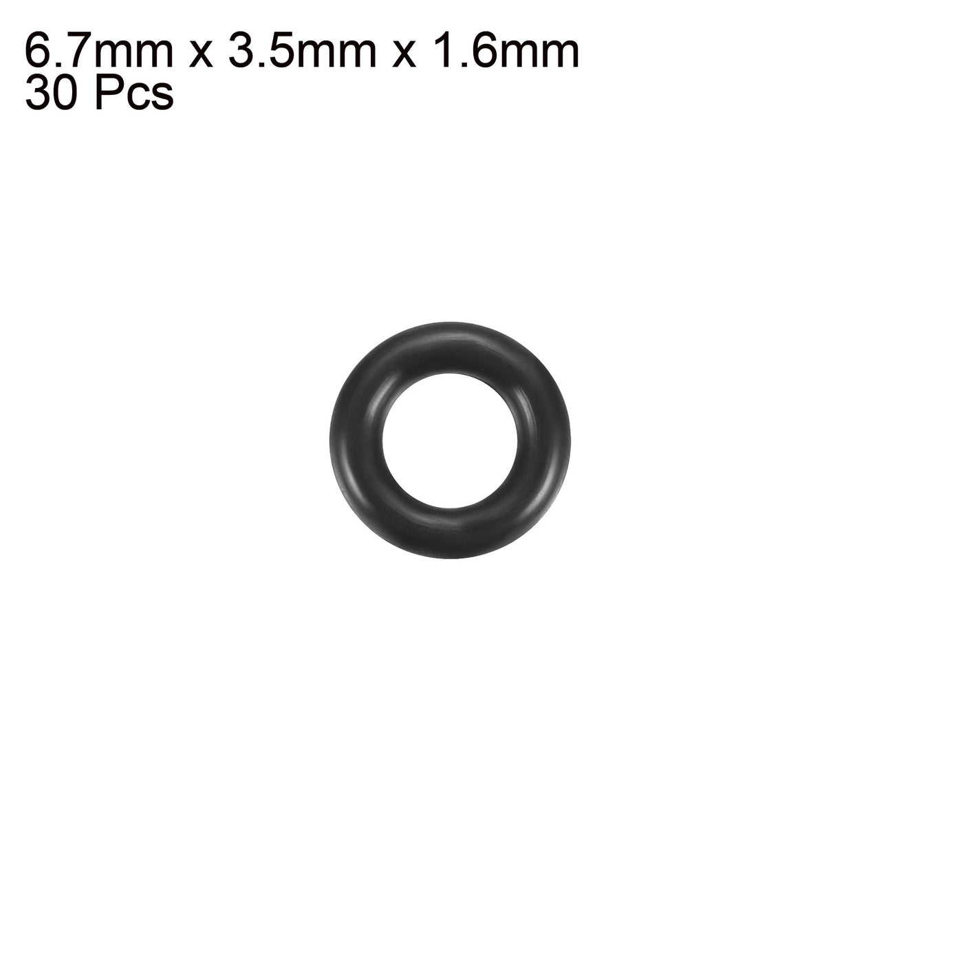 Harfington Nitrile Rubber O-Rings, Metric Buna-N Sealing Gasket, Black, Pack of 30