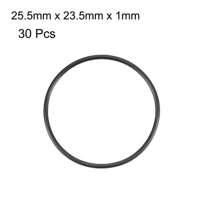 Harfington Nitrile Rubber O-Rings, Metric Buna-N Sealing Gasket, Black, Pack of 30