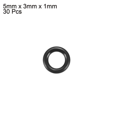 Harfington Nitrile Rubber O-Rings, Metric Buna-N Sealing Gasket, Black, Pack of 30