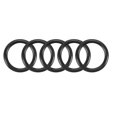 Harfington Nitrile Rubber O-Rings, Metric Buna-N Sealing Gasket, Black, Pack of 30