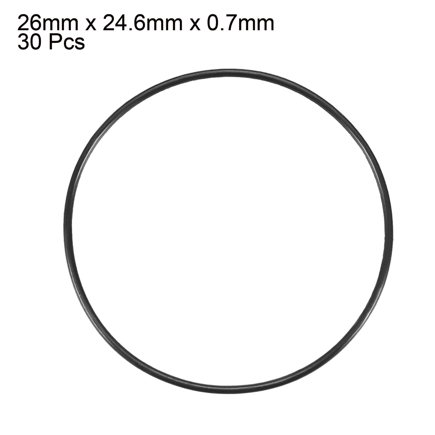 Harfington Nitrile Rubber O-Rings, Metric Buna-N Sealing Gasket, Black, Pack of 30