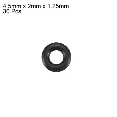 Harfington Nitrile Rubber O-Rings, Metric Buna-N Sealing Gasket, Black, 30Pcs