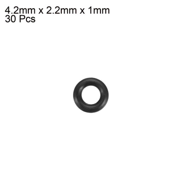 Harfington Nitrile Rubber O-Rings, Metric Buna-N Sealing Gasket, Black, 30Pcs