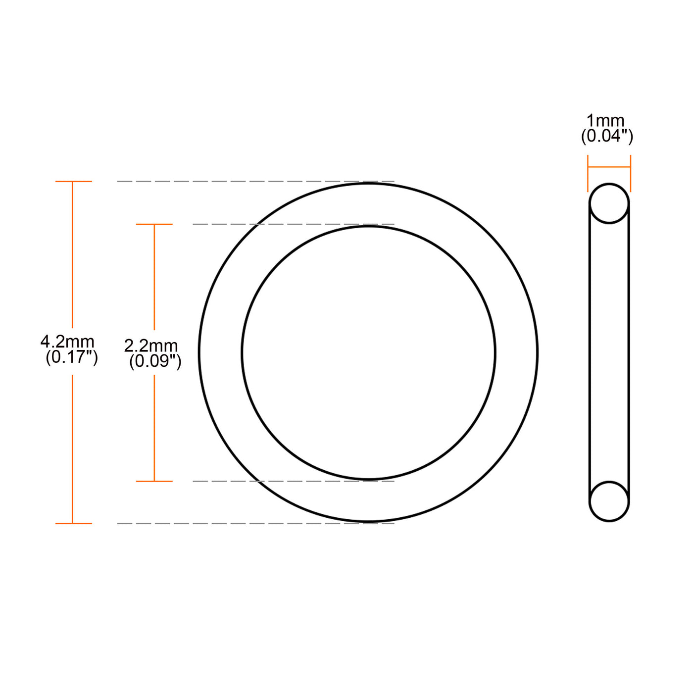 Harfington Nitrile Rubber O-Rings, Metric Buna-N Sealing Gasket, Black, 30Pcs