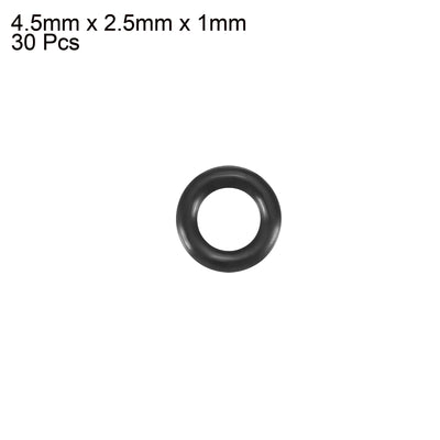 Harfington Nitrile Rubber O-Rings, Metric Buna-N Sealing Gasket, Black, 30Pcs
