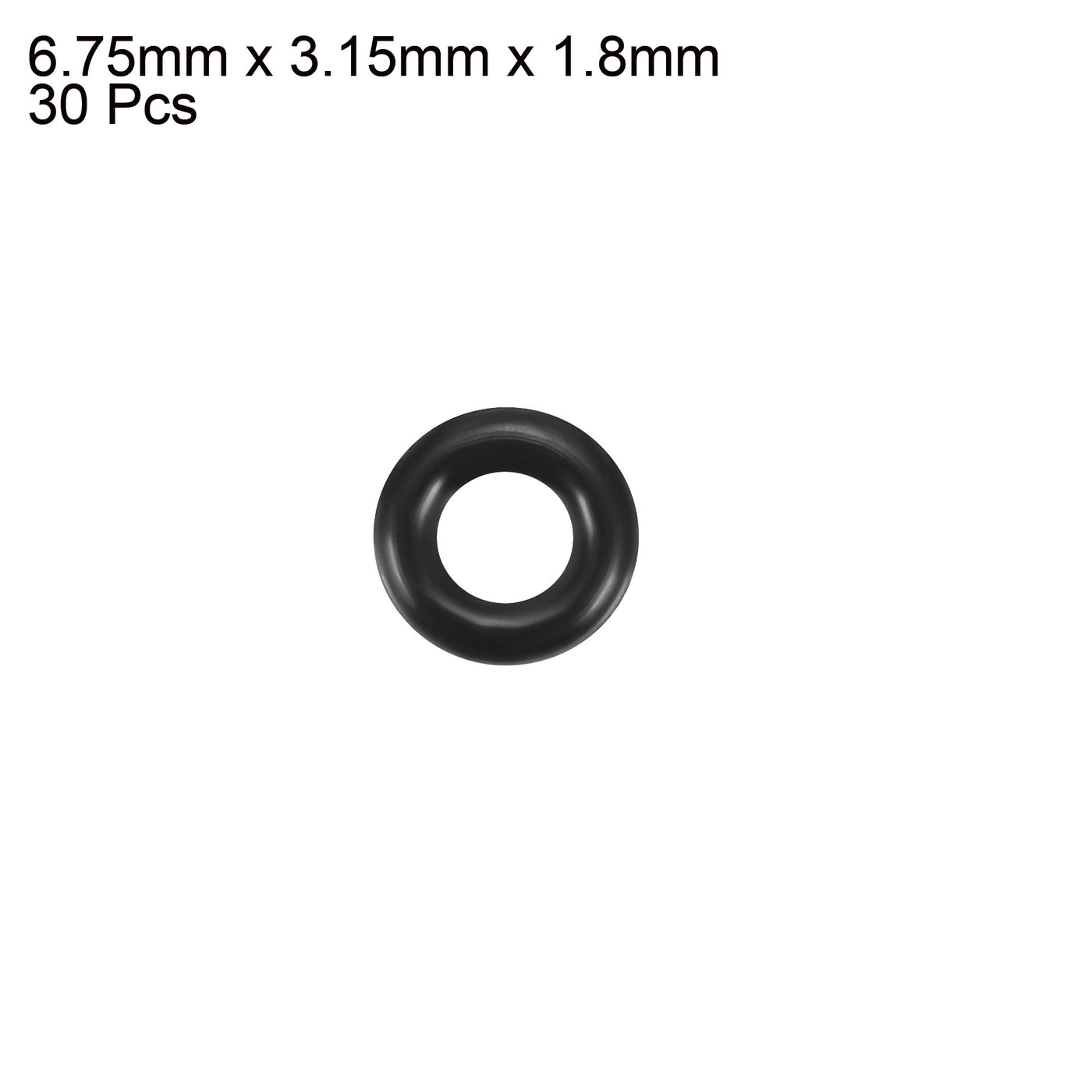 Harfington Nitrile Rubber O-Rings, Metric Buna-N Sealing Gasket, Black, 30Pcs