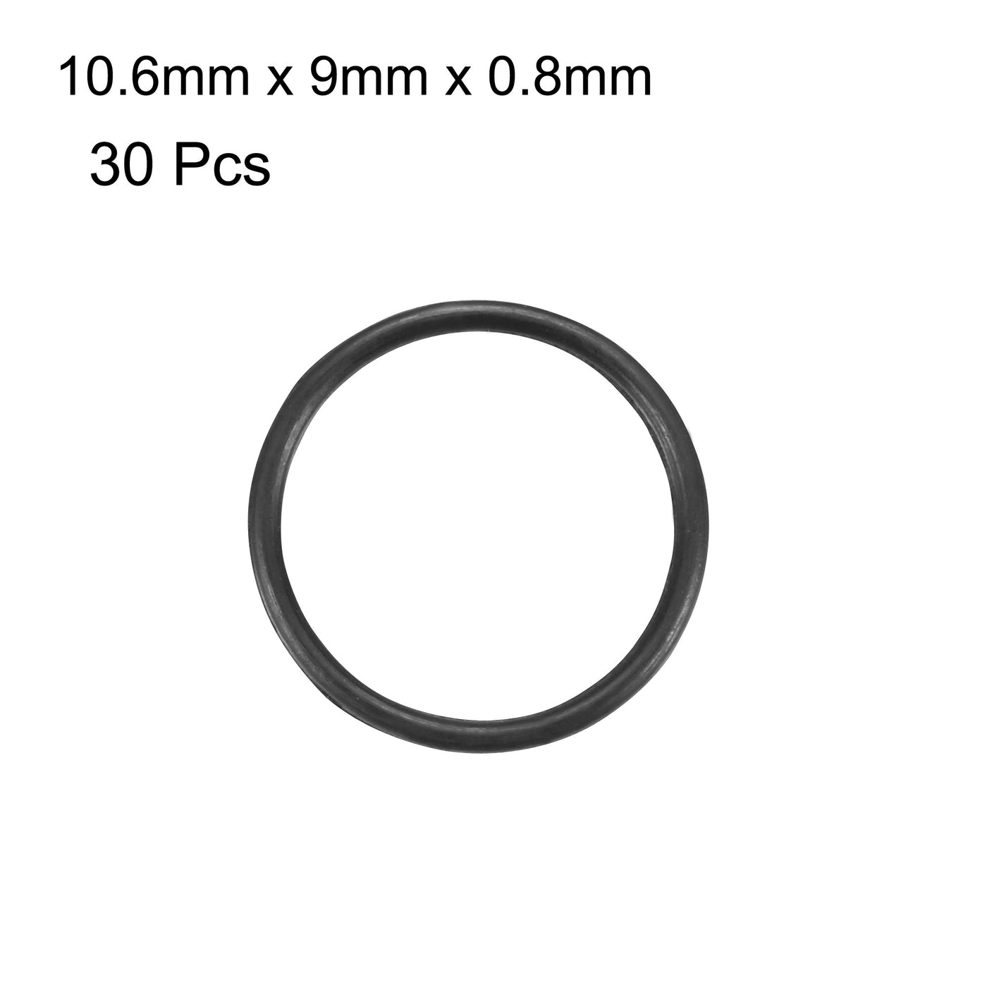 Harfington Nitrile Rubber O-Rings, Metric Buna-N Sealing Gasket, Black, 30Pcs