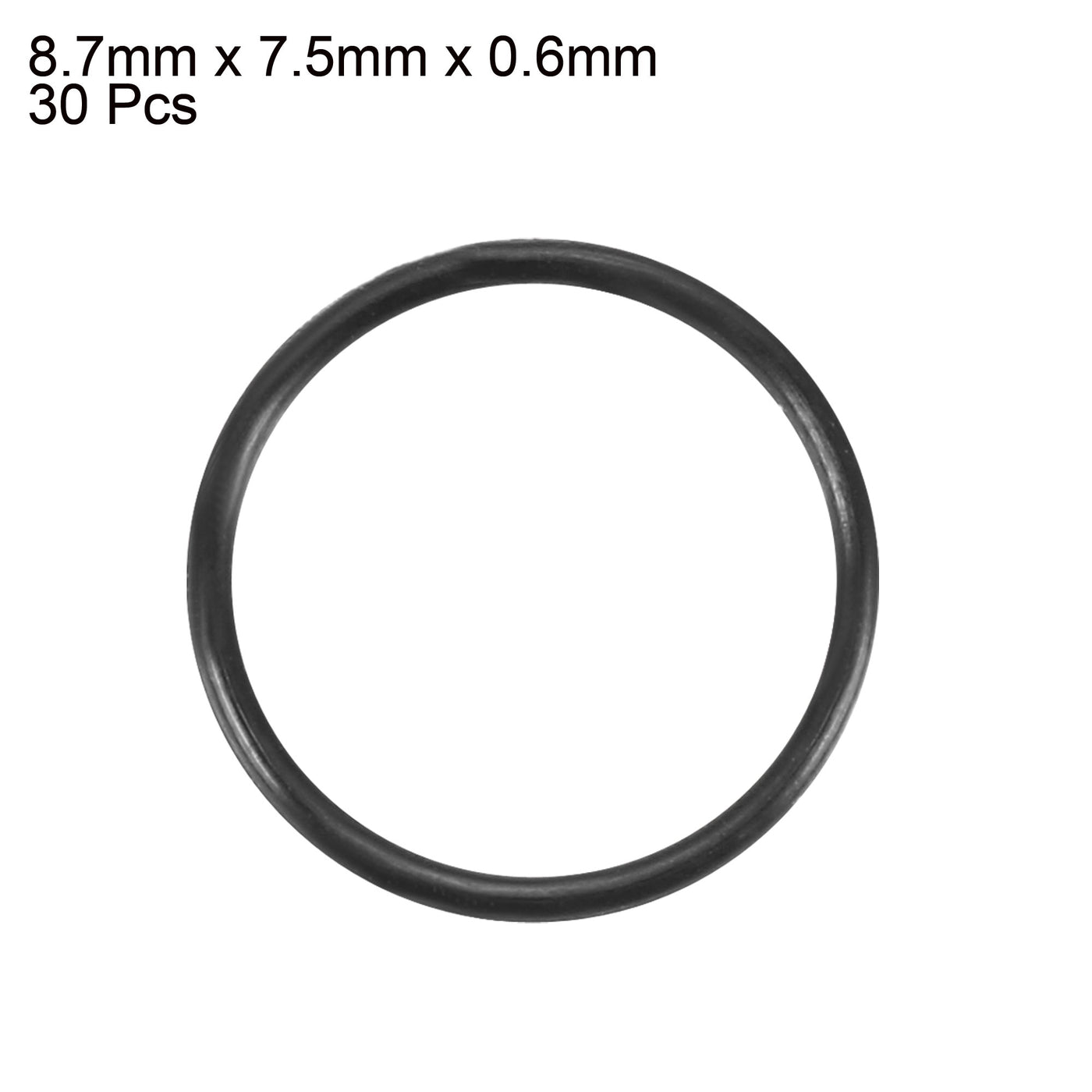 Harfington Nitrile Rubber O-Rings, Metric Buna-N Sealing Gasket, Black, 30Pcs