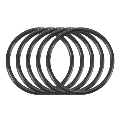 Harfington Nitrile Rubber O-Rings, Metric Buna-N Sealing Gasket, Black, 30Pcs