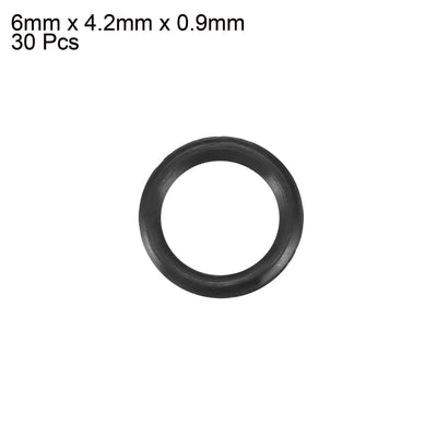 Harfington Nitrile Rubber O-Rings, Metric Buna-N Sealing Gasket, Black, 30Pcs