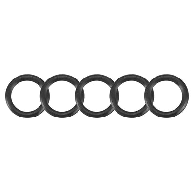 Harfington Nitrile Rubber O-Rings, Metric Buna-N Sealing Gasket, Black, 30Pcs