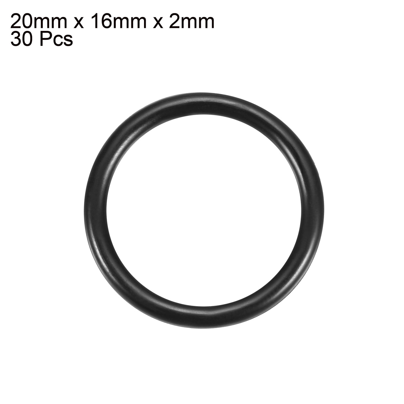 Harfington Nitrile Rubber O-Rings, Metric Buna-N Sealing Gasket, Black, 30Pcs