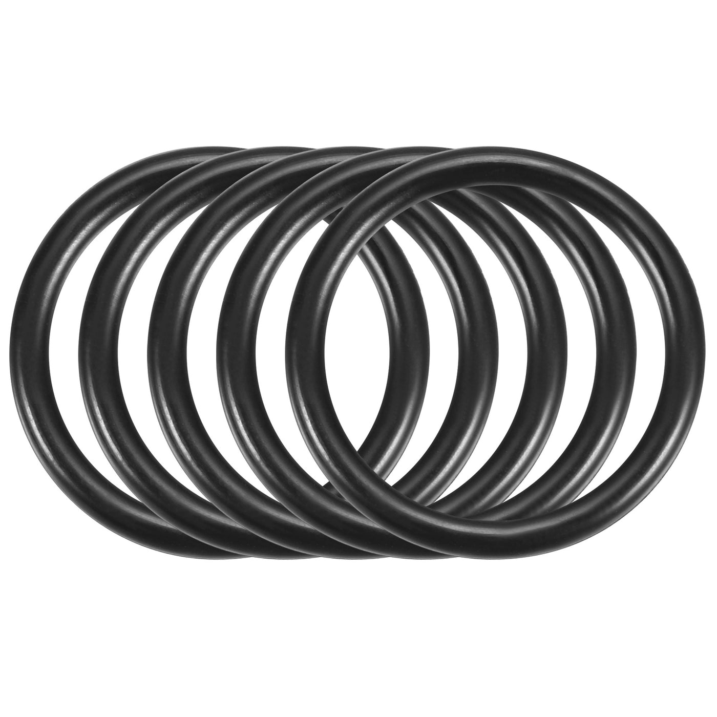 Harfington Nitrile Rubber O-Rings, Metric Buna-N Sealing Gasket, Black, 30Pcs