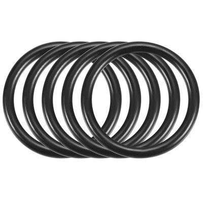 Harfington Nitrile Rubber O-Rings, Metric Buna-N Sealing Gasket, Black, 30Pcs