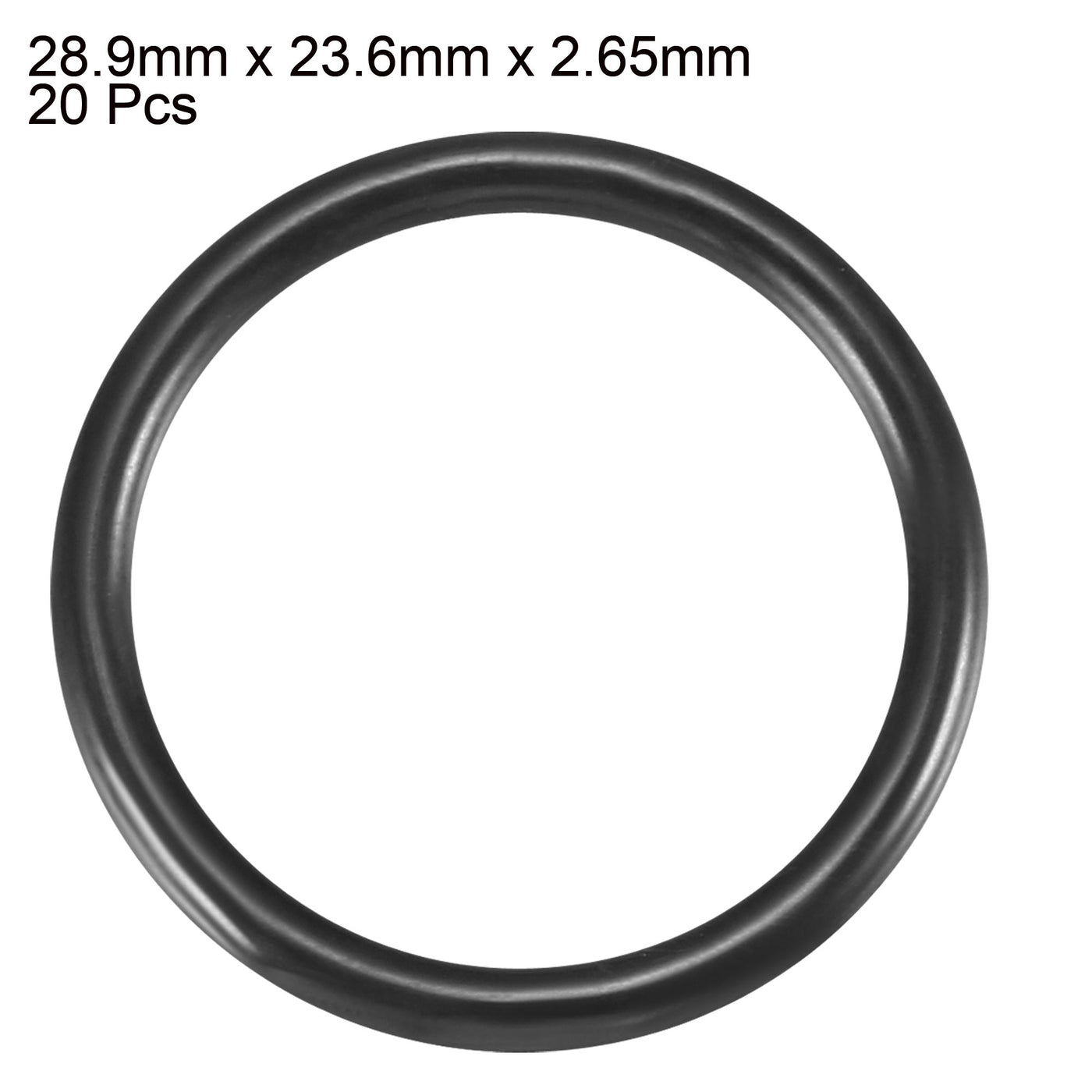 Harfington Nitrile Rubber O-Rings, Metric Buna-N Sealing Gasket, Black, 30Pcs