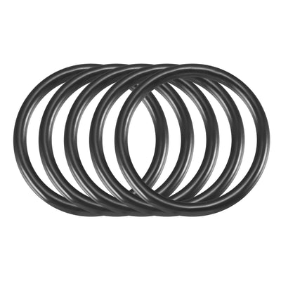 Harfington Nitrile Rubber O-Rings, Metric Buna-N Sealing Gasket, Black, 30Pcs