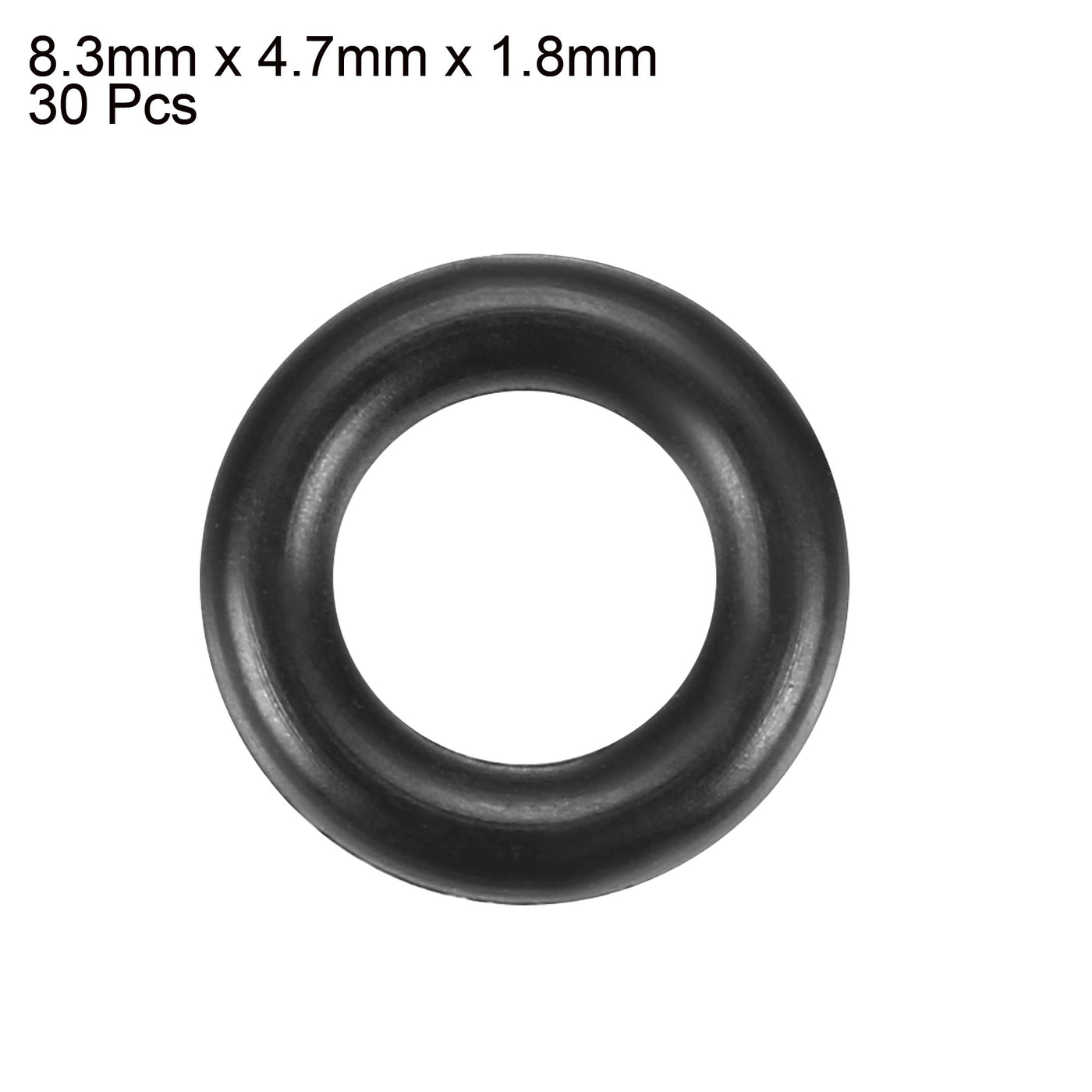Harfington Nitrile Rubber O-Rings, Metric Buna-N Sealing Gasket, Black, 30Pcs