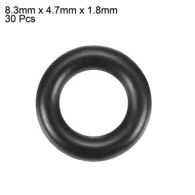 Harfington Nitrile Rubber O-Rings, Metric Buna-N Sealing Gasket, Black, 30Pcs