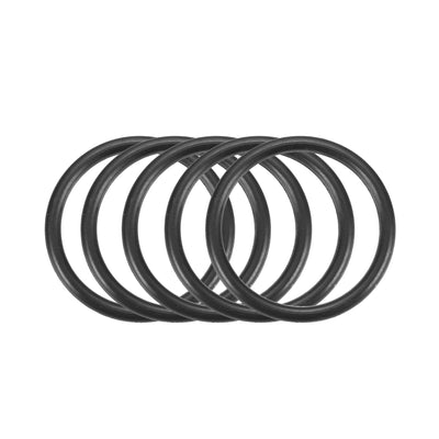 Harfington Nitrile Rubber O-Rings, Metric Buna-N Sealing Gasket, Black, 30Pcs