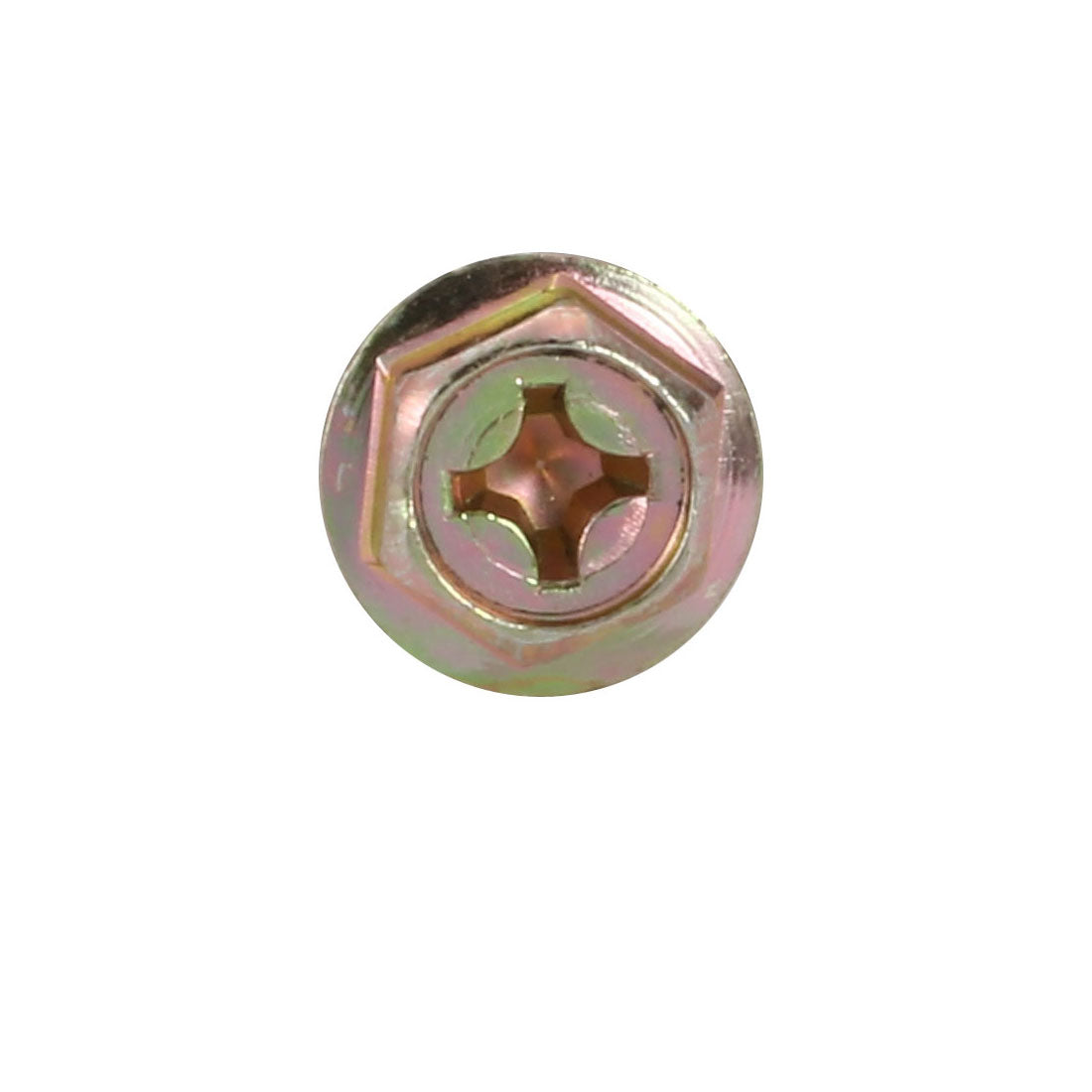 Harfington 40Pcs M6x10mm Yellow Zinc Plated 4.8 Grade phillips Drive Serrated Flange Hex Head Bolt